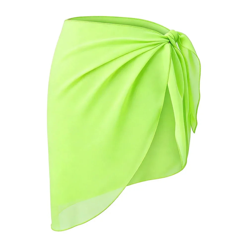 Women's Lightweight Chiffon Beach Sarong – Pink – Style 2