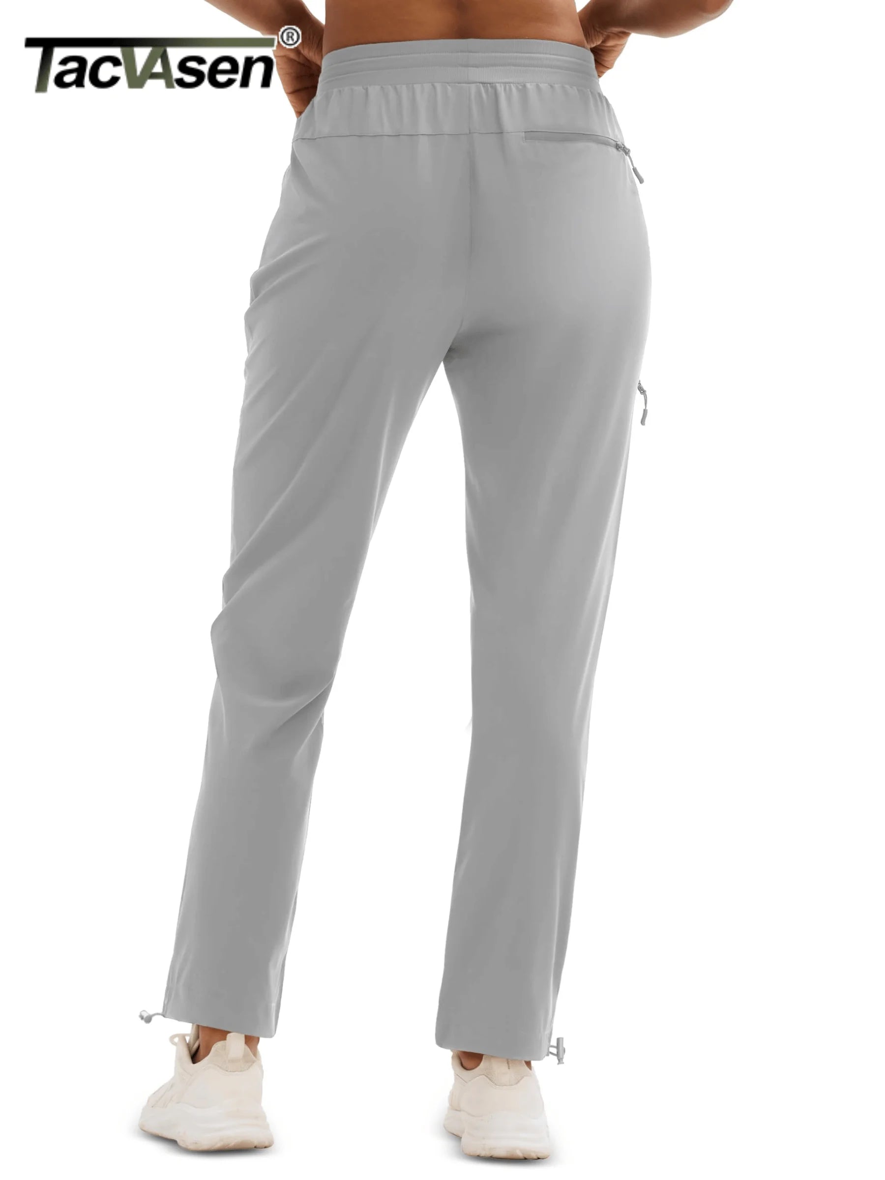 TACVASEN UPF50+ Quick Dry Cargo Pants Womens Outdoor Hiking 4 Pockets Sweatpants Breathable Waterproof UV Protection Trousers