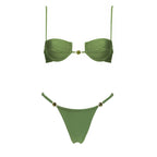 Crystal Crochet Three-Piece Bikini Set