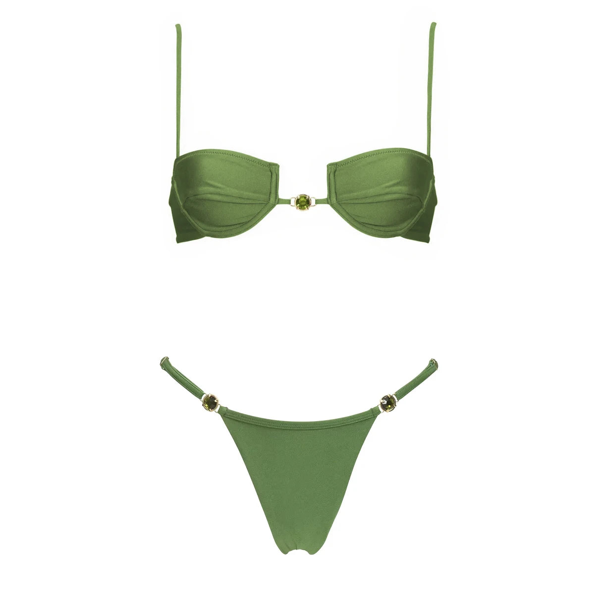 Crystal Crochet Three-Piece Bikini Set