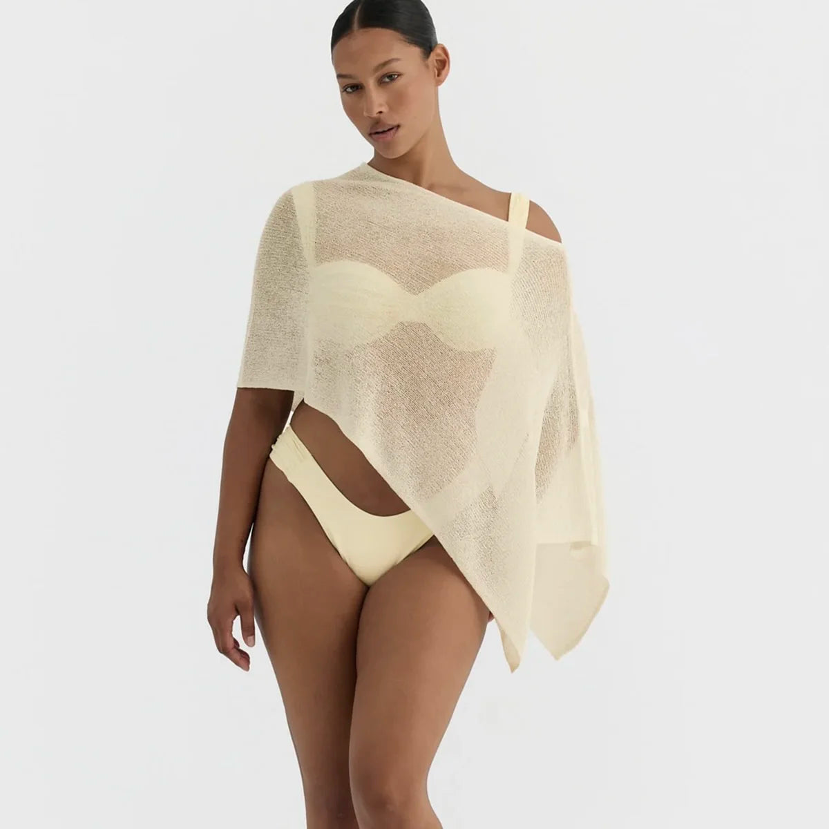 Sheer Knit Beach Cover-Up Top