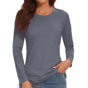 TACVASEN Summer UPF 50+ Long Sleeve Quick Dry High Elastic T-shirts Womens UV/Sun Protection Tee Shirts Hiking Swim Tops Outdoor