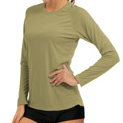 KEFITEVD Quick Dry Women's UPF 50+ Long Sleeve T-Shirts Skin Sun/UV Protection Breathable Lightweight Swim Outdoor Hiking Shirts