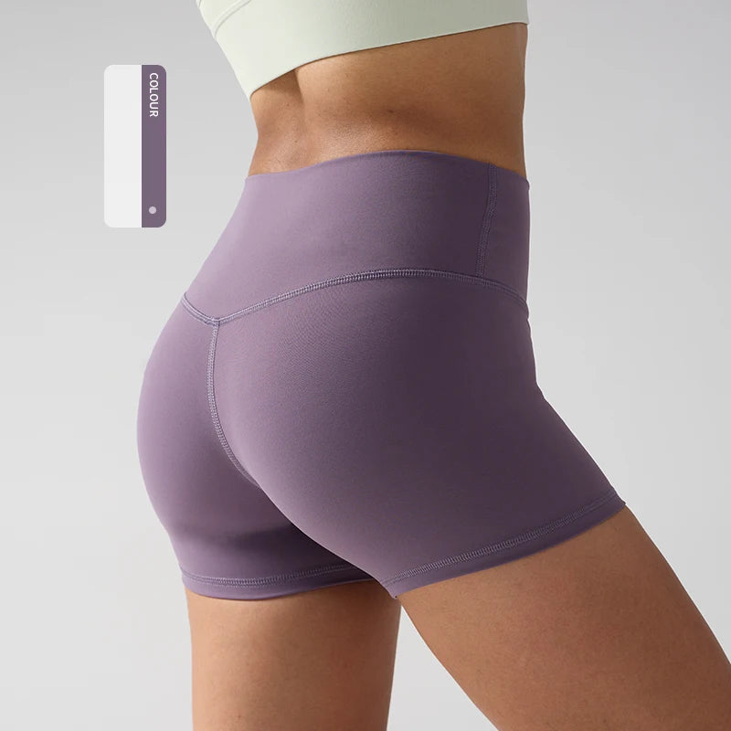 Aurelia Sun Quick-Dry High-Waist Yoga Shorts – Navy Blue – image 21