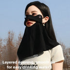 3D Ice Silk UPF50+ UV Protection Face Mask for Women Summer Outdoor Cycling Hiking 360° Face Neck Cover Cool Balaclava Scarf