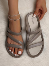 Minimal Rubber-Sole Beach Slides