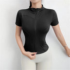 Zip-Front Short-Sleeve Training Top