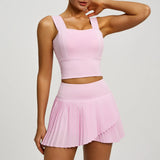 Sports Bra & Tennis Skort Set