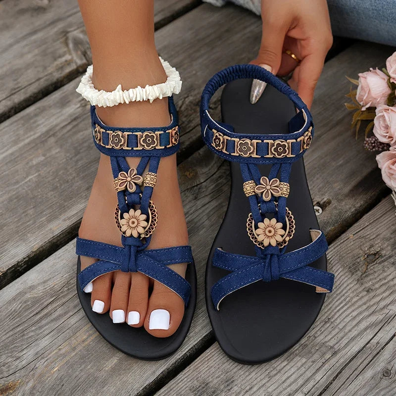 Floral Bohemian Flat Sandals