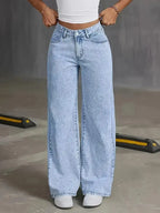 Denim Relaxed Wide-Leg Jeans