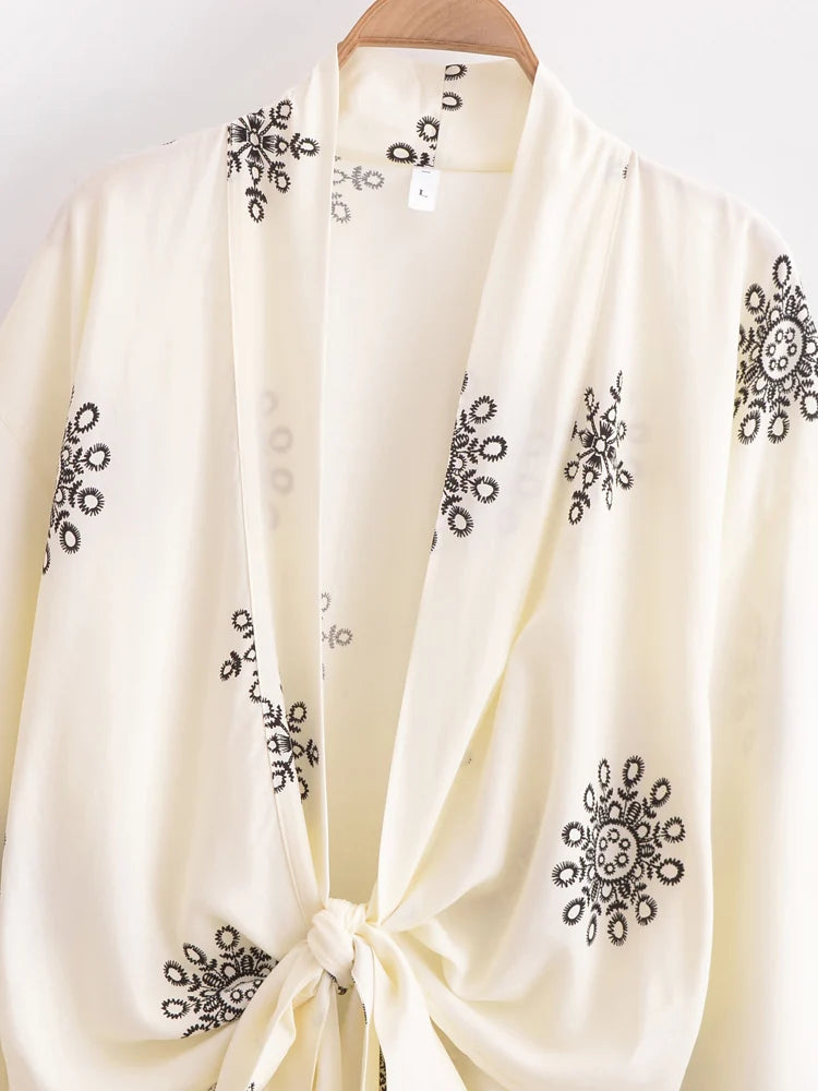 Floral Batwing Kimono Cover-Up
