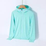 Summer Thin Ice Silk UV Women's Sunscreen Swimwear Jacket Front Zip UPF 50+ Fishing Clothing Couple Sunwear