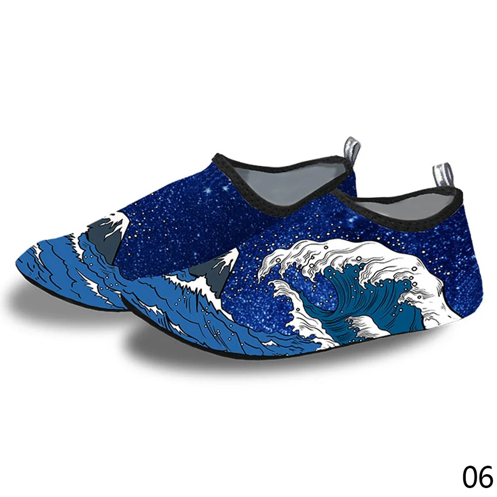 Aurelia Sun Patterned Aqua Socks