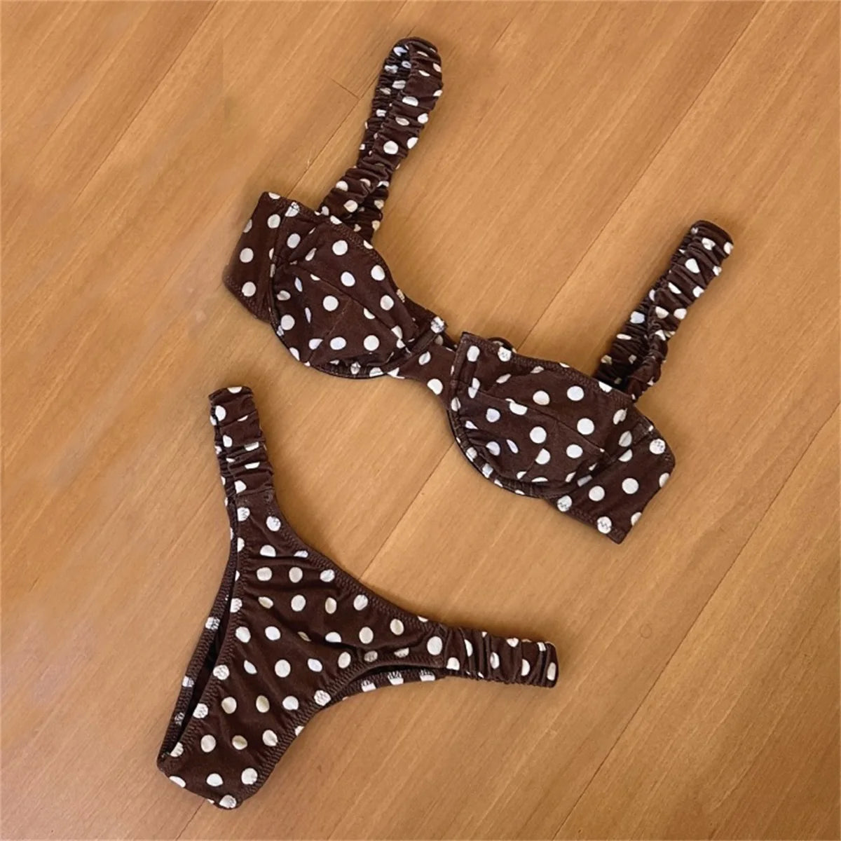 Polka Dot Bandeau Bikini