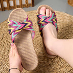 Linen-Look Indoor Slippers