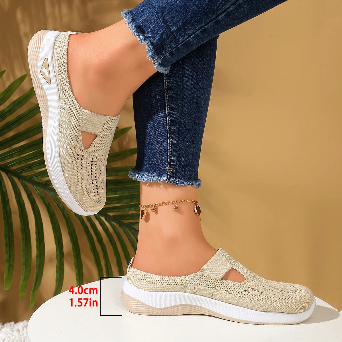 Ventilated Half-Clog Slippers