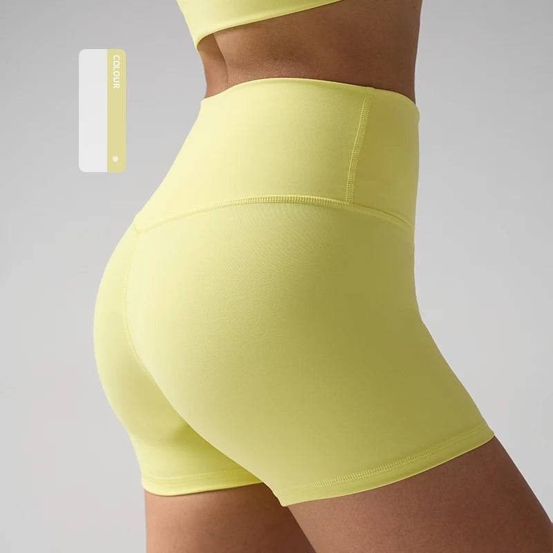Aurelia Sun Quick-Dry High-Waist Yoga Shorts – Pink Coffee – image 17