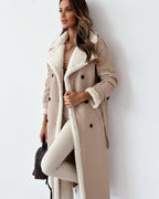 Monroe Teddy-Lined Trench Coat – Beige