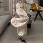 Pleated Balloon-Leg Trousers