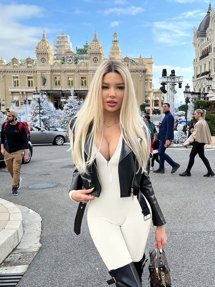 Long-Sleeve Active Jumpsuit