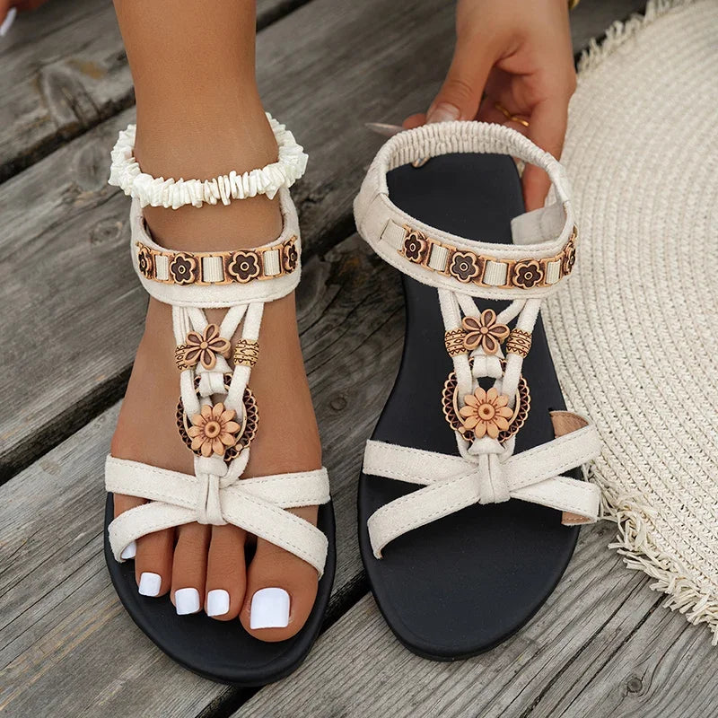 Floral Bohemian Flat Sandals