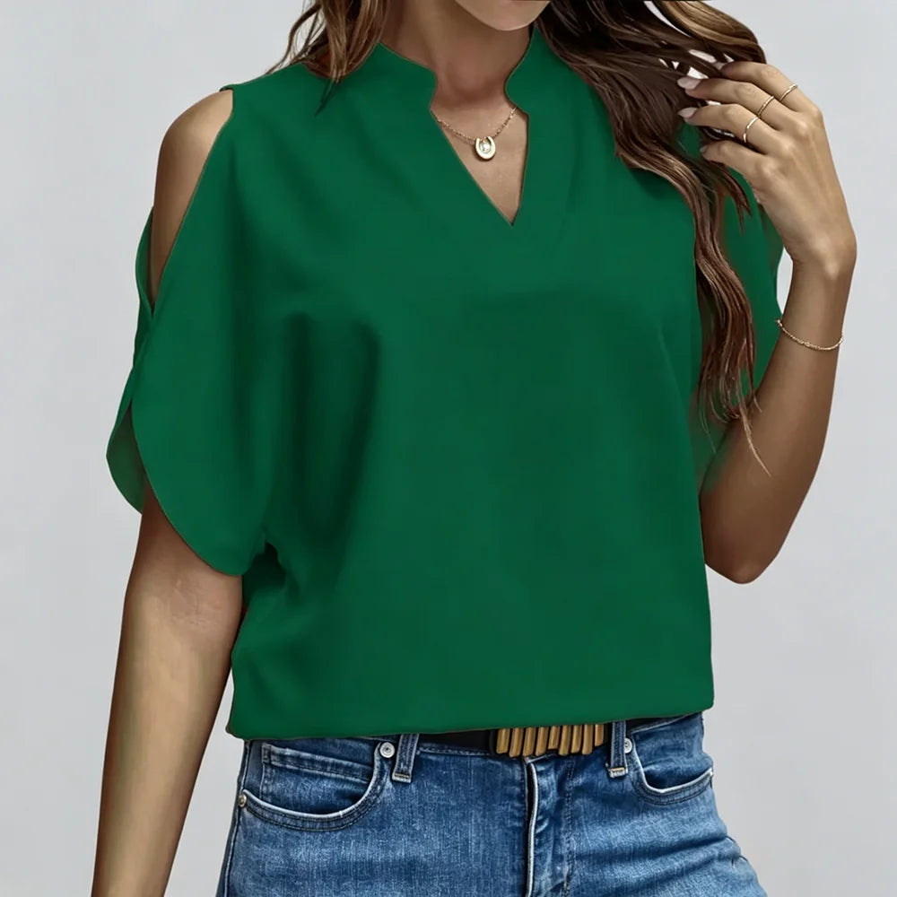 Luna V-Neck Relaxed Blouse