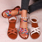 Roman Strap Flat Sandal Collection