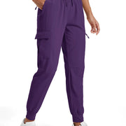TACVASEN Women's Quick Dry Waterproof Cargo Pants Lightweight UPF 50 Athletic Jogger Pants Travel Hiking Pants Velcro Pockets