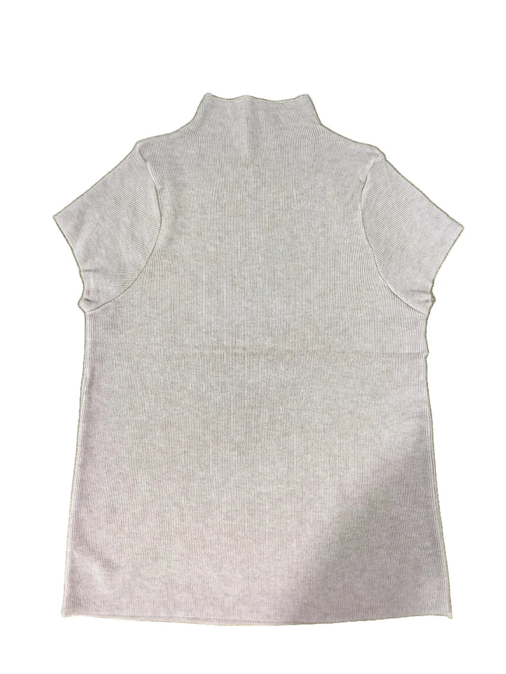 Fine-Knit Short-Sleeve Sweater