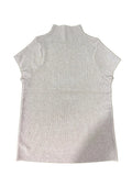 Fine-Knit Short-Sleeve Sweater
