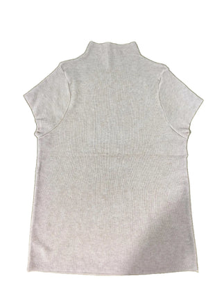 Fine-Knit Short-Sleeve Sweater