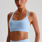 Aurelia Sun Wide-Strap Crossback Sports Bra – Navy Blue – image 2