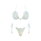Lace Three-Piece Bikini Cover-Up Set