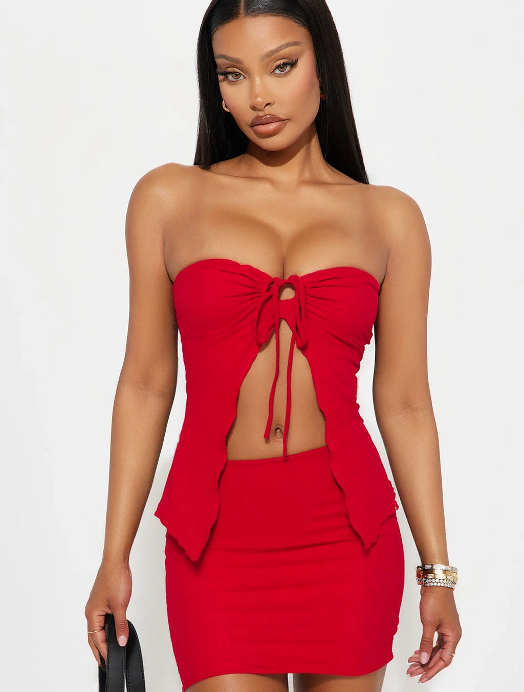 Sleeveless Bodycon Two-Piece Set
