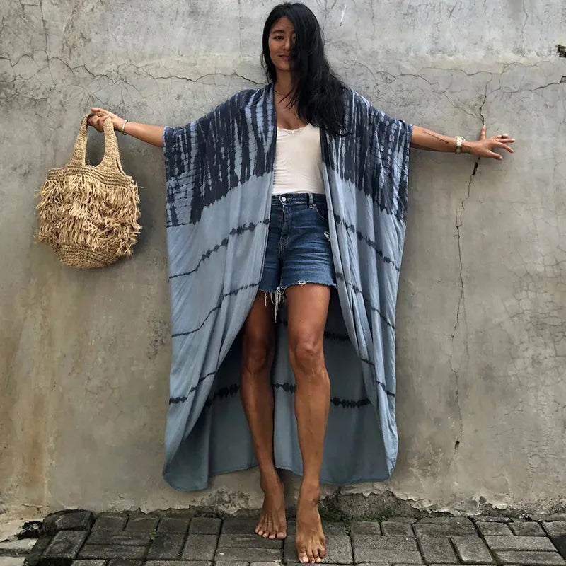 Tie-Dye Kimono Beach Cover-Up
