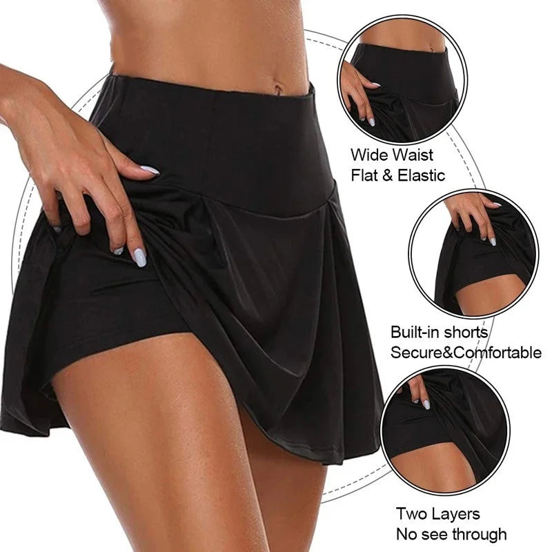Lined Quick-Dry Tennis Skirt