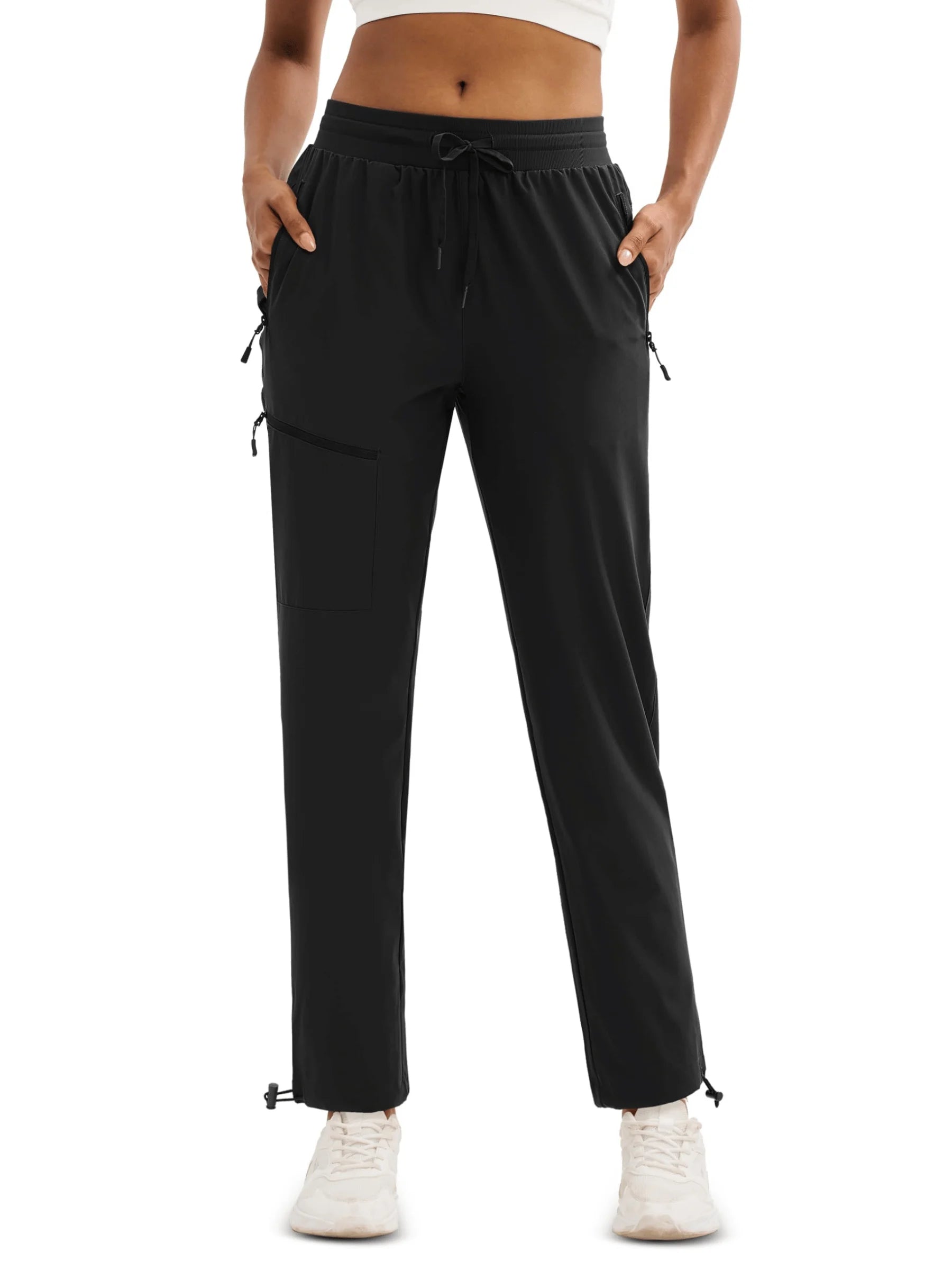 TACVASEN UPF50+ Quick Dry Cargo Pants Womens Outdoor Hiking 4 Pockets Sweatpants Breathable Waterproof UV Protection Trousers