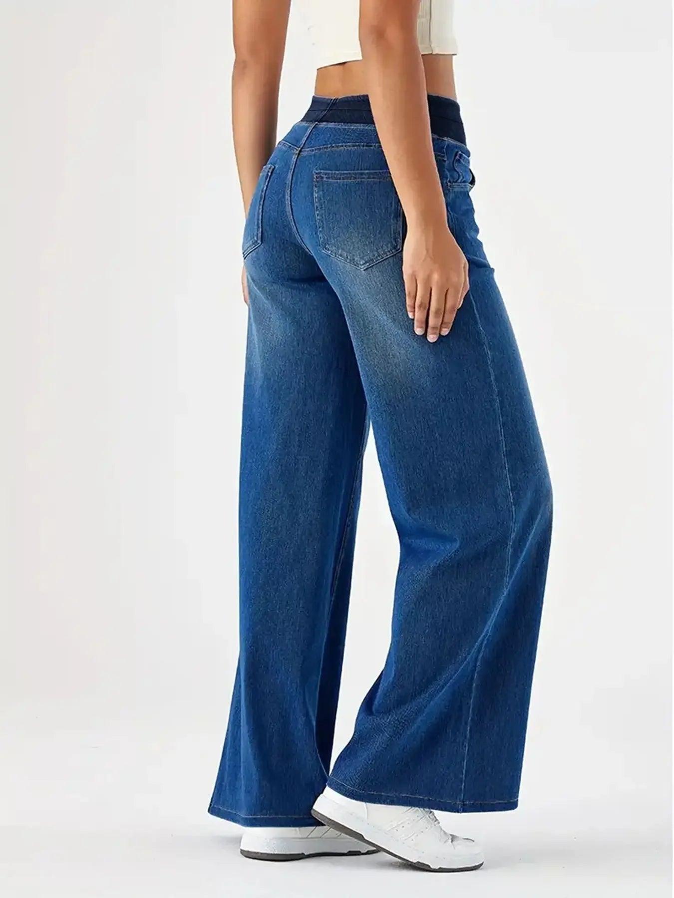 Denim Relaxed Straight-Leg Jeans