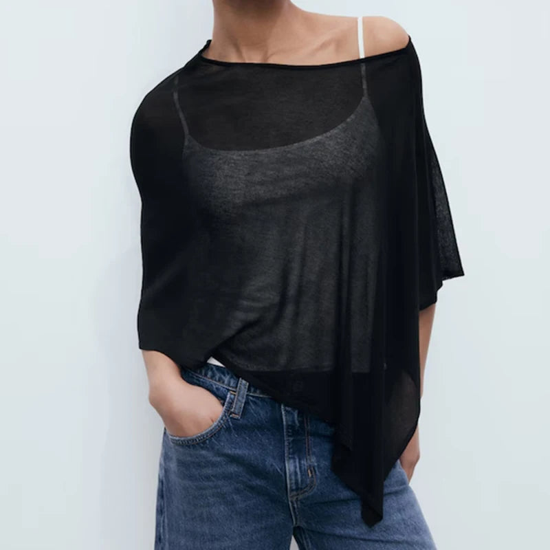 Knitted Smocked Beach Cover-Up