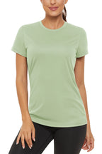 TACVASEN Summer Casual T-shirts UPF 50+ Quick Dry Womens Skin Sun Protection T-shirt Outdoor Running Swim Athletic T shirts Tops