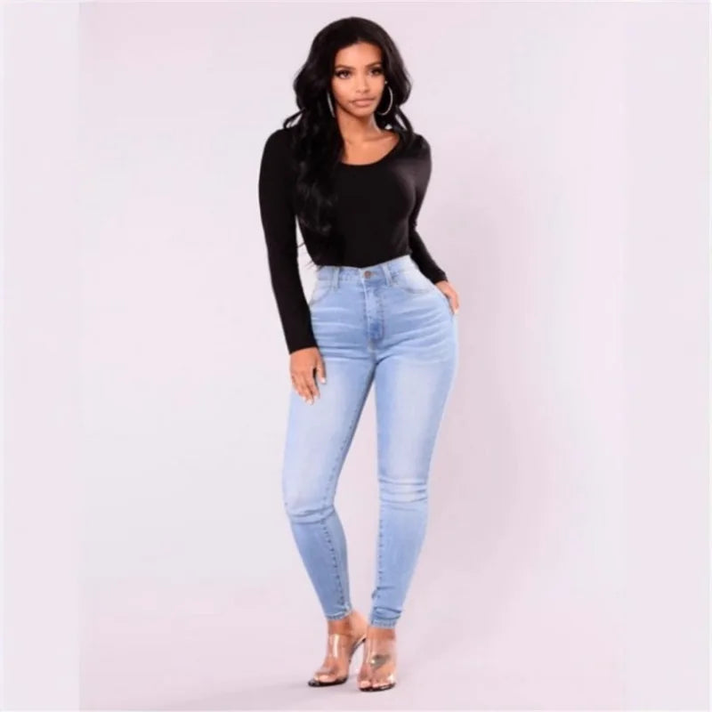 Denim High-Waist Skinny Jeans