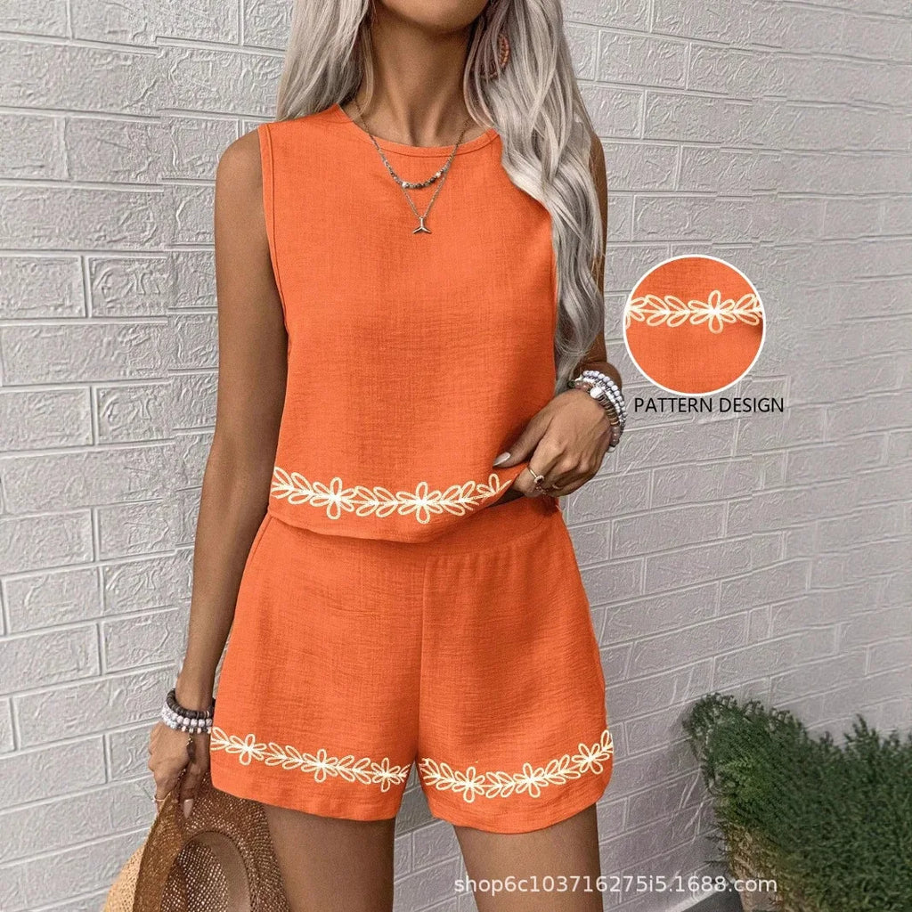 Sleeveless Top & Shorts Co-Ord Set