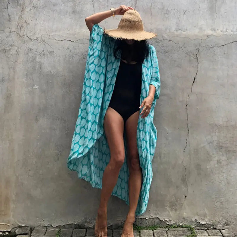 Tie-Dye Kimono Beach Cover-Up