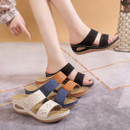 Embroidered Floral Ankle-Strap Sandals