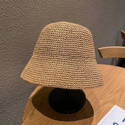 Handwoven Straw Bucket Hat