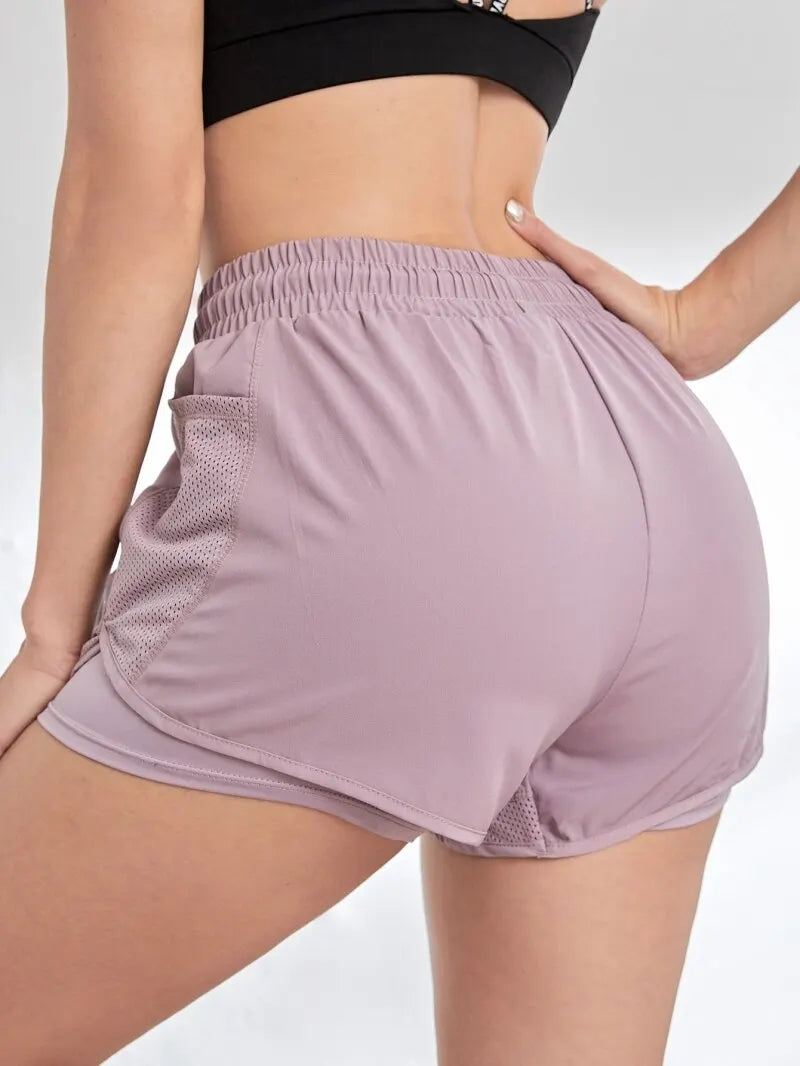 Aurelia Sun 2-in-1 Pocket Training Shorts – Black – image 5