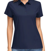 TACVASEN UPF50+ UV Protection Quick Dry Polo T-Shirts Womens Summer Short Sleeve Golf Sports Tee Shirts Breathable Workout Tops