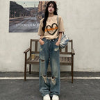 Denim High-Waist Wide-Leg Jeans