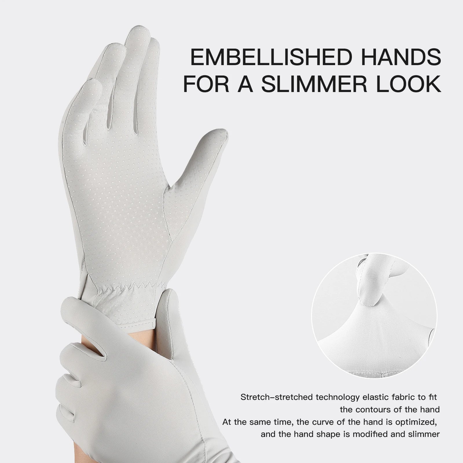 Sunscreen gloves Thin Ice Silk Women's for Women and Men Driving Electric Motorcycles Fishing UV Protection, Anti Slip,ventilate