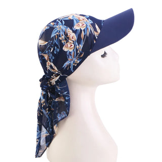 Printed Chiffon Scarf Cap